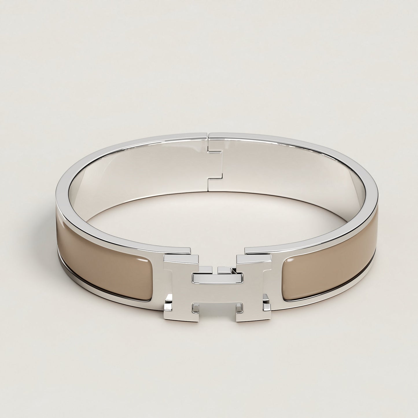 HERMES BRACELET 19 SIZE SILVER WITH SKIN