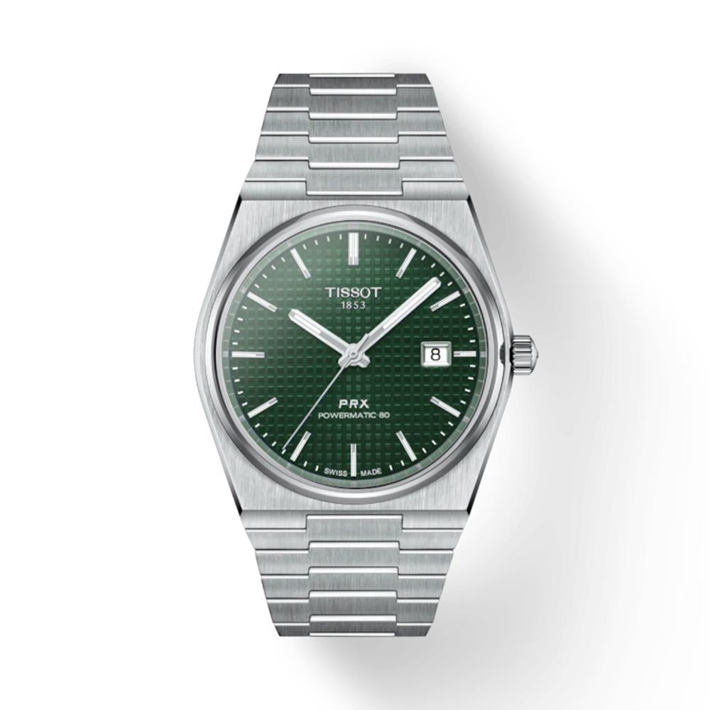Tissot PRX Powermatic 80 Silver Stainless Steel Green Dial Automatic Watch for Gents – T137.407.11.091.00