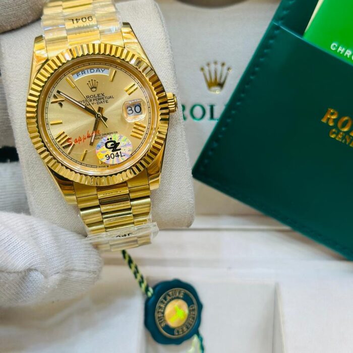 Golden Rolex Oyster Day Date