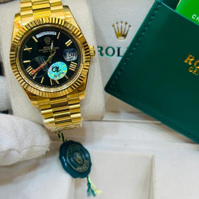 Golden Black Rolex Oyster Day Date