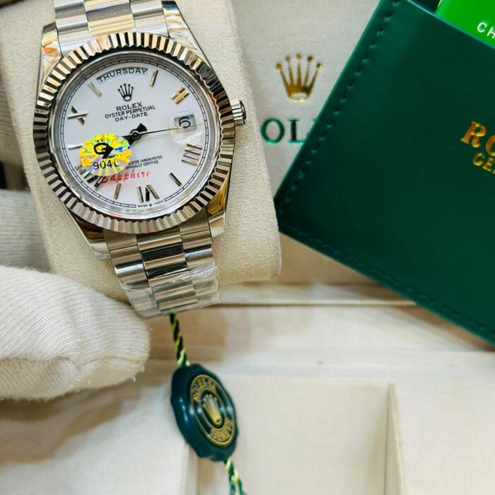 Silver Light Golden Rolex Oyster Day Date