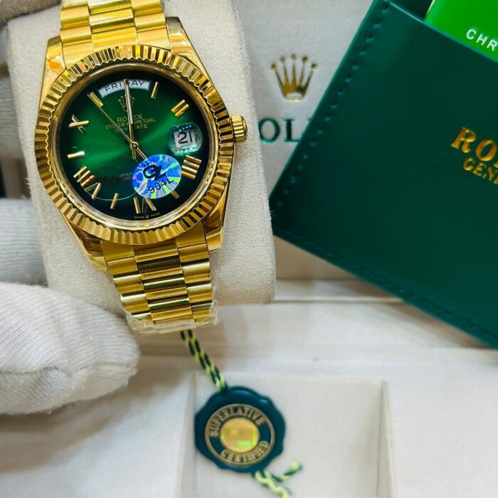 Golden Green Rolex Oyster Day Date